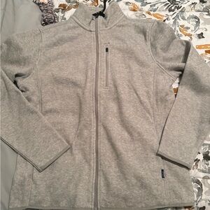 New without tags large Chaps Light Gray full zip bomber style jacket